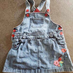 Denim overall Dress 12-18M